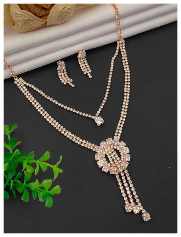 American Diamond Necklace Set & Earings