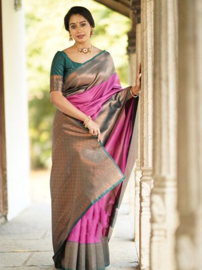 Banarasi Wedding Silk Pink Saree