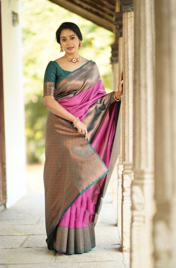 Banarasi Wedding Silk Pink Saree