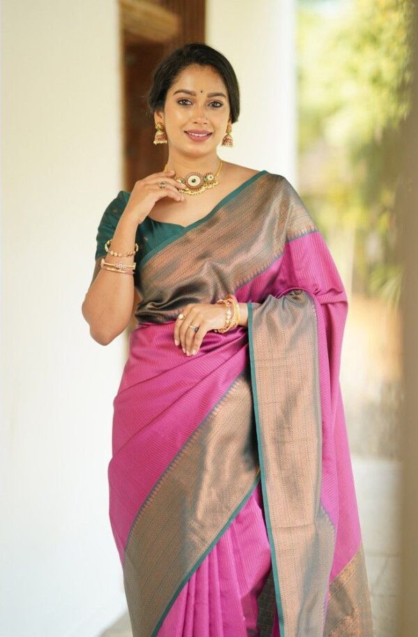 Banarasi Wedding Silk Pink Saree