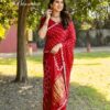 Traditional Bandhani Red Saree