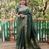 Traditional Silk Badhani Green Saree