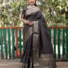 Dark Blue Saree in Bandhani Design