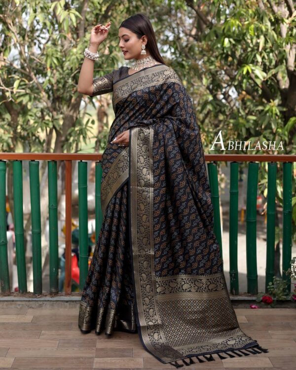 Dark Blue Saree