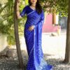 Blue Bandhani Saree