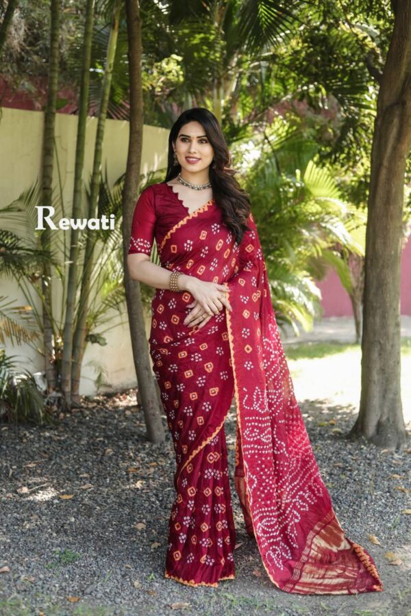 Maroon Saree