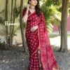 Bandhani Design Silk Maroon Saree