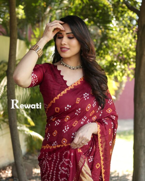 Maroon Saree