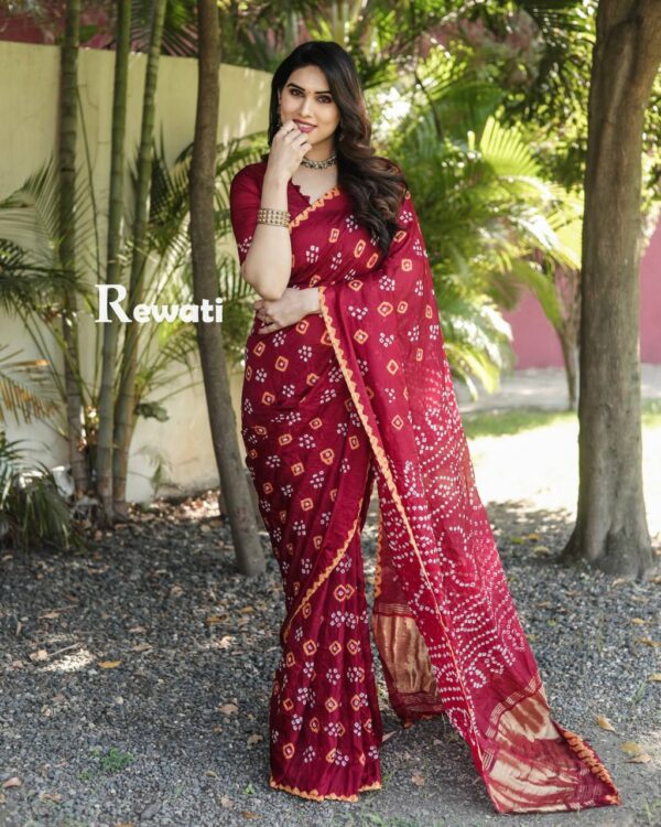 Maroon Saree