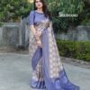 Silk Fancy Women Wear Blue Saree