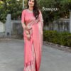 Latest Designer Silk Pink Saree