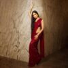 Buy Maroon Sequence Sarees Online UK