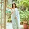 Sky Blue Pakistani Sequence Saree