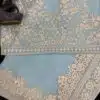 Sky Blue Pakistani Sequence Saree