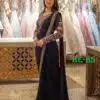 Wedding Pakistani Embroidery Black Saree