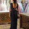 Wedding Pakistani Embroidery Black Saree
