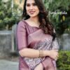 Traditional Patola Design Silk Purple Saree