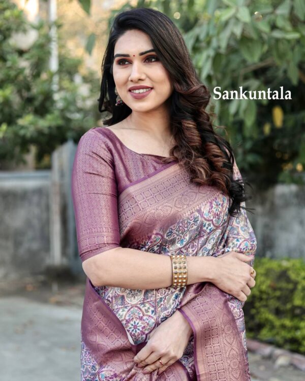 Traditional Patola Design Silk Purple Saree