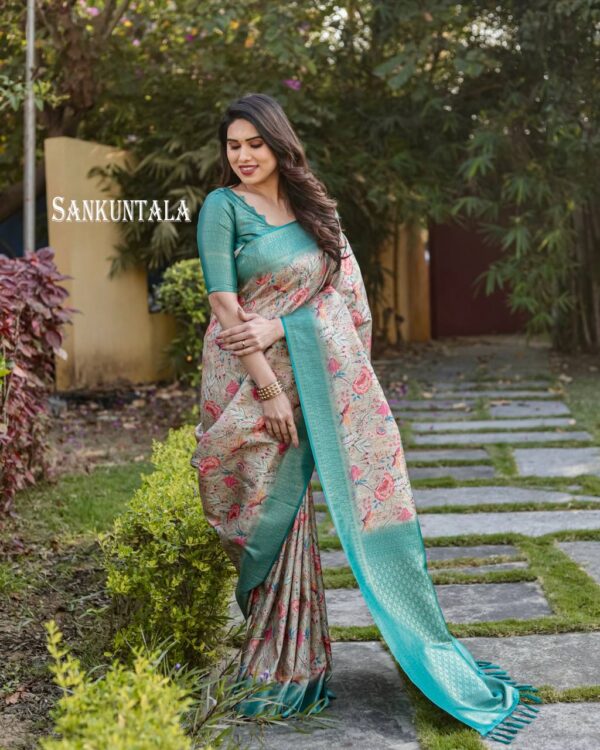 Sky Blue Saree