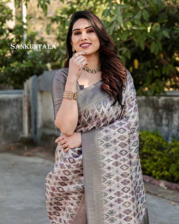 Bollywood Fancy Silk Grey Saree