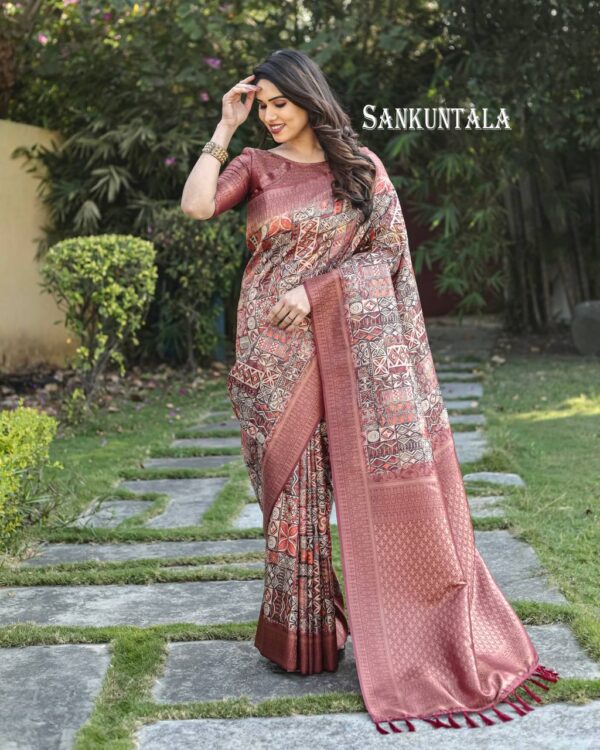 Wedding Pink Border Silk Saree