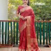 Bandhani Maroon Saree with Designer Border