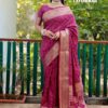 Wedding wear Bandhani Purple Saree