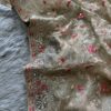 Wedding Embroidery Work Cream Saree