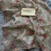 Wedding Embroidery Work Cream Saree