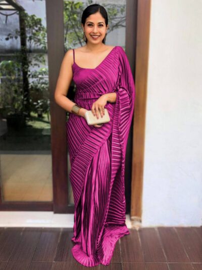 Buy Latest Fashion Purple Saree