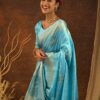 Fancy Border Silk Sky Blue Saree