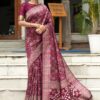 Traditional Wedding Silk Purple Saree