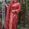 Wedding Pakistani Silk Red Saree