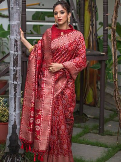 Wedding Pakistani Silk Red Saree