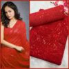 Wedding Stylish Sequence Red Saree