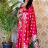 pink formal saree