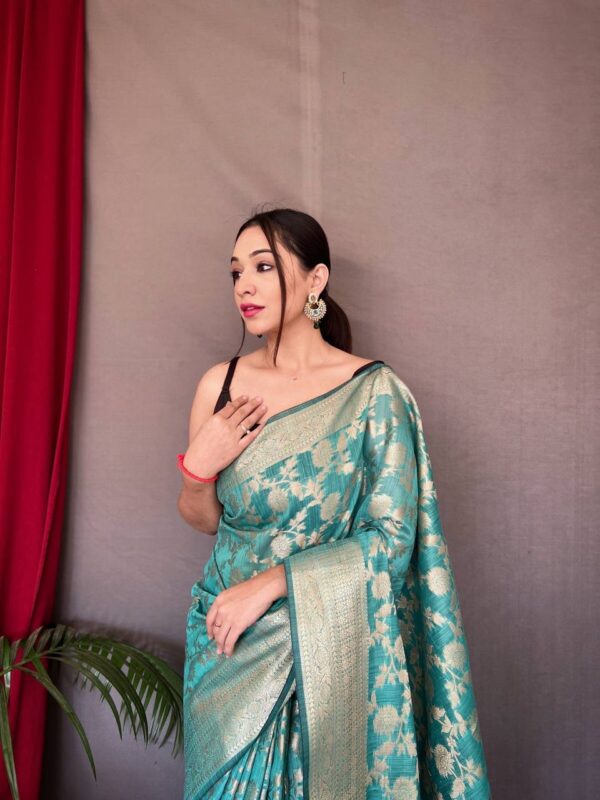Banarasi designer Silk Sky Blue Saree