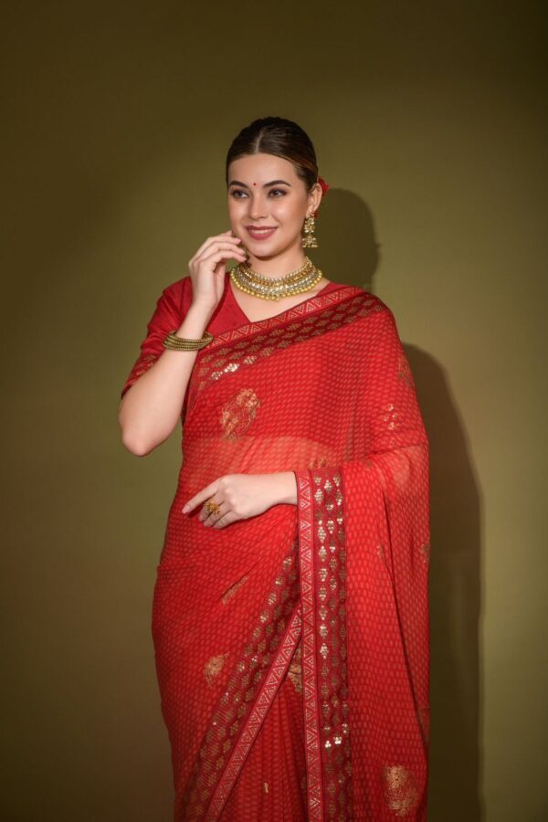 Red Saree