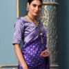 Silk Blue Saree For Traditional wear