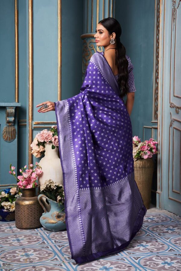 Silk Blue Saree For Traditional wear