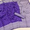 Silk Blue Saree For Traditional wear