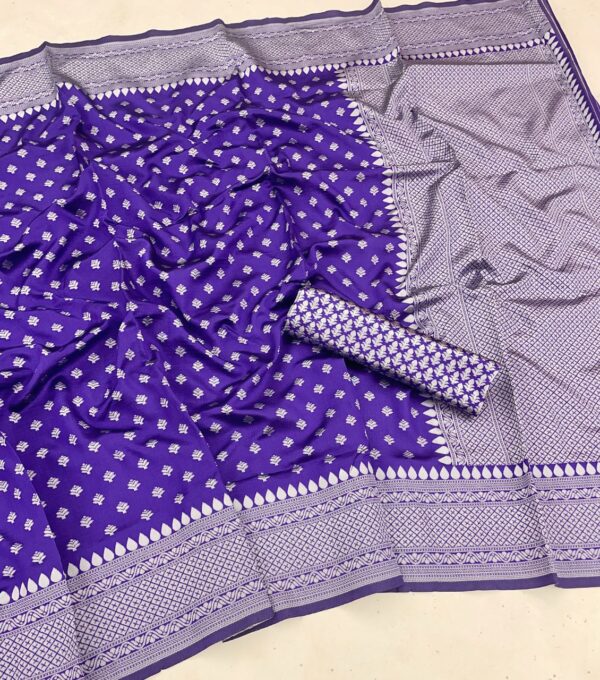 Silk Blue Saree For Traditional wear