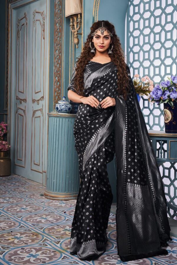 Latest Fashion Silk Black Saree