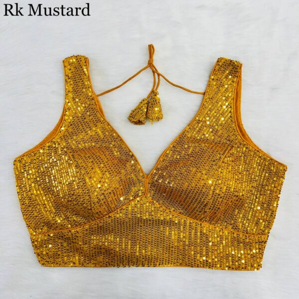 Yellow Party Wear Stitched Blouse