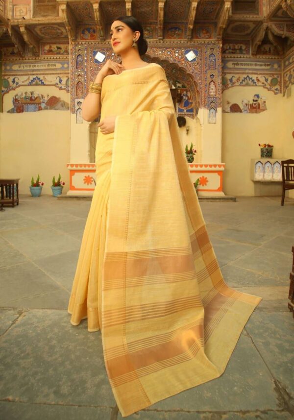 Festival wear Silk Yellow Saree