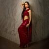 Bollywood Wedding Sequence Maroon Saree