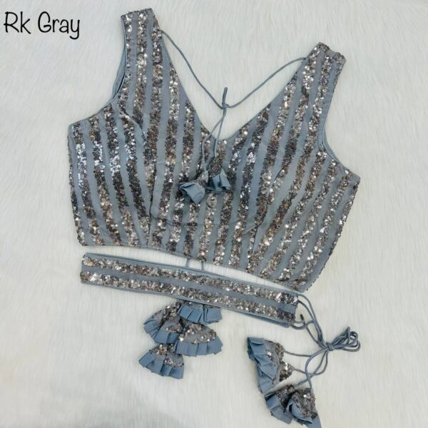 Indian Gray Ready Made Blouse