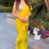 Stylish Party Ready to wear Yellow Saree