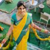 Yellow Saree For Wedding Haldi Function