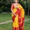 Banarasi Wedding Silk Yellow Saree